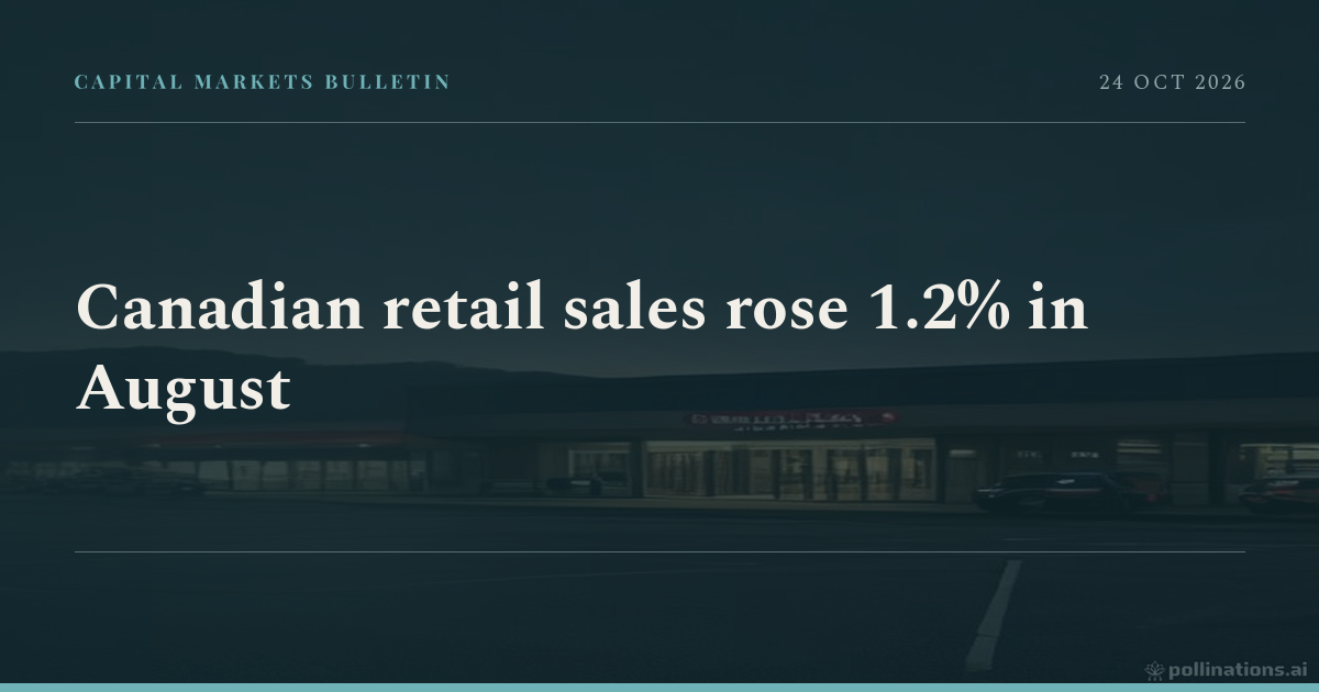 Canadian retail sales rose 1.2% in August