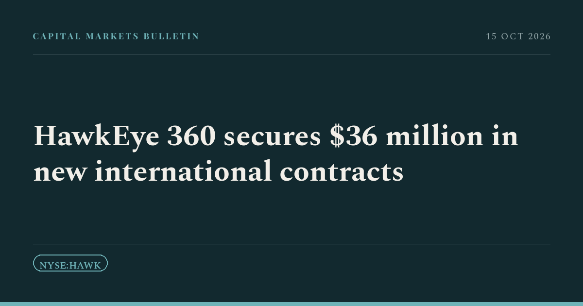 HawkEye 360 secures $36 million in new international contracts