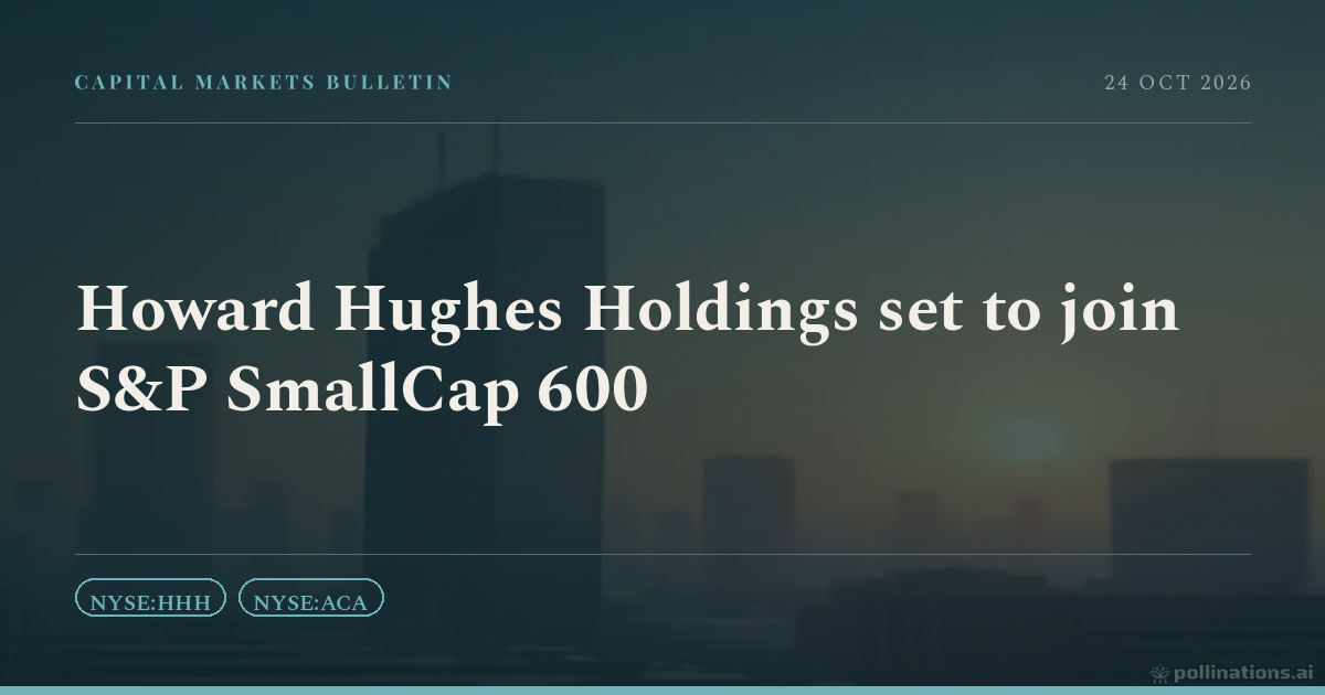 Howard Hughes Holdings set to join S&P SmallCap 600