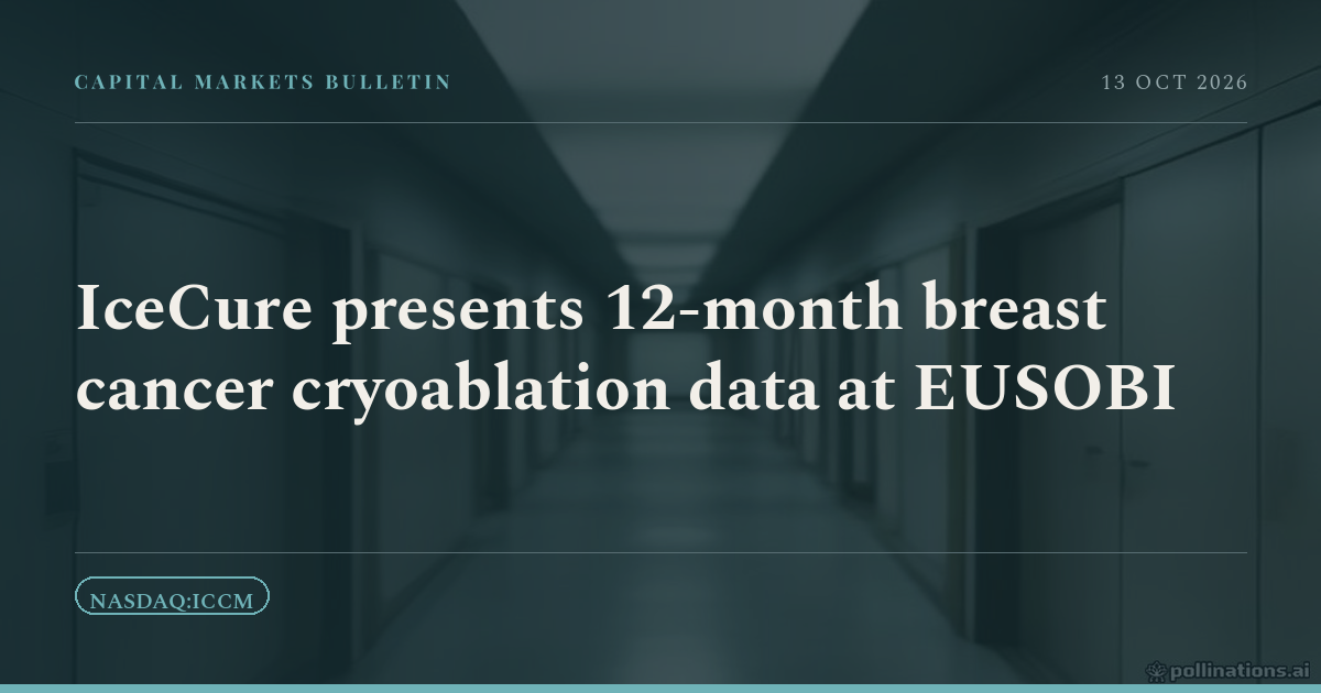 IceCure presents 12-month breast cancer cryoablation data at EUSOBI
