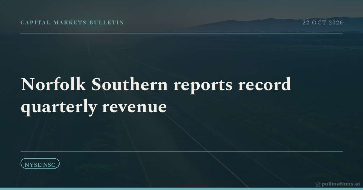 Norfolk Southern reports record quarterly revenue