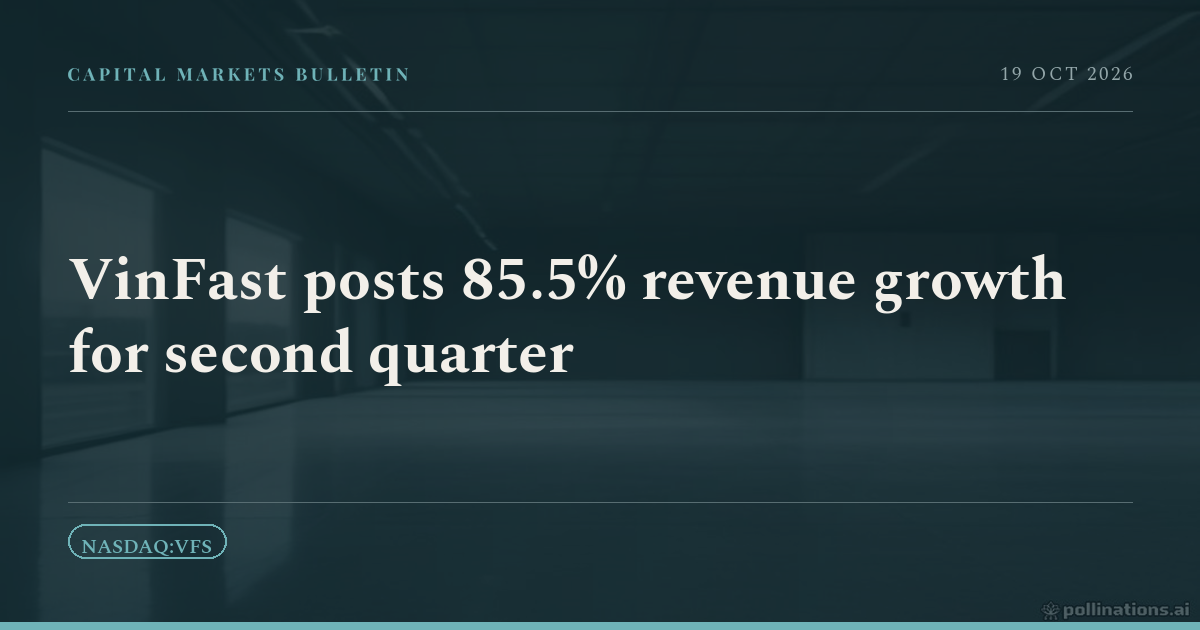 VinFast posts 85.5% revenue growth for second quarter